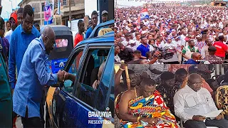 Massive Crowd Join Ahafo Chiefs In Mammoth Welcome As Bawumia Destroys NDC In front Of Nananom..