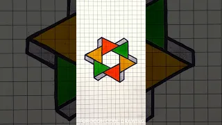 Mastering 3D: Effortless Drawing and Painting on Graph Paper ✍🏻 #shorts #shortvideo #drawing #art