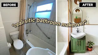 DIY extreme tiny bathroom makeover