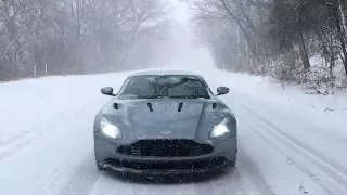 Blizzard In April? Drifting A V12 DB11 In The Snow!! (POV Drive)