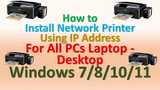 How to Install Network Printer using IP address in #windows