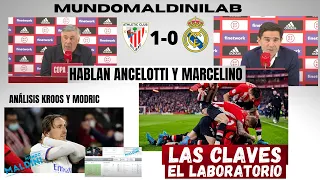 HABLAN ANCELOTTI Y MARCELINO, EL PARTIDO DE KROOS Y MODRIC EN EL LABORATORIO. ATHLETIC-REAL MADRID