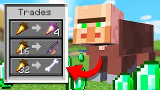 Minecraft but every mob has Villager trades...