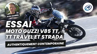 Moto Guzzi V85 TT, TT Travel et Strada - Essai (2024)