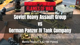 Flames of War V4 Battle Report #12  Soviets vs Germans 100 Points