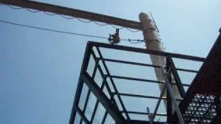 Mari and Naomi watches Baby'n mom Orangutan walks on the rope