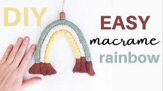 EASY Macrame Rainbow | DIY Wrapped Rainbow (For Beginners!)