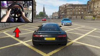 Audi R8 V10 Plus Forza Horizon 4 (Steering wheel + Paddle shifter) gameplay