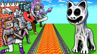 SMILE CAT vs TV MAN TITAN and TV WOMAN & UPGRADED SPEAKER MAN vs ZOONOMALY in MINECRAFT animation