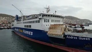 Andros Queen Golden star ⭐️ ferries πρόοδος εργασιών. Drone video