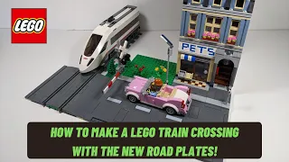 How to Build a LEGO Train Crossing Using the New Road Plates!
