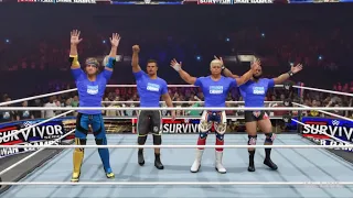 WweTeam smackdown tital champions vs team raw titles champions survivor series full gameplay HD 2k24