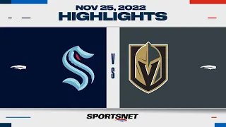 NHL Highlights | Kraken vs. Golden Knights - November 25, 2022