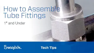 How to Assemble Tube Fittings (1″ and Under) | Tech Tips | Swagelok [2020]