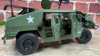 MUST-SEE! HUMVEE Military Armored Vehicle Battlefield Truck Fisca 1/18 DIECAST - Review by Model Car