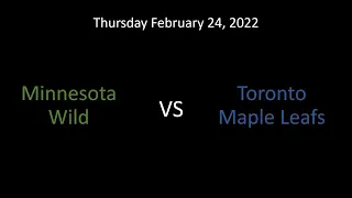 NHL Highlights Wild @ Maple Leafs | February 24, 2022