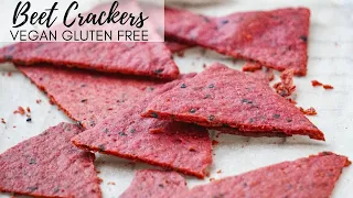 Beet Crackers / Chips (Gluten Free Vegan) Recipe - Healthy Veggie Crackers