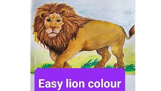 lion drawing and colour, 🥰🥰🥰#tanding #vairal #video #art ,❤️❤️