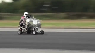 Worlds fastest jet powered shopping trolley