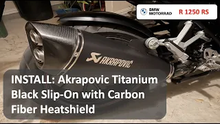 BMW R 1250 RS Install Akrapovic Black Titanium Slip On Exhaust