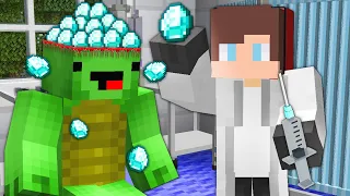 How JJ Found DIAMONDS Inside Mikey's Head in Minecraft - Maizen Mizen JJ Mikey