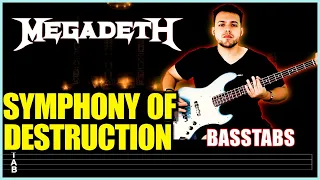 MEGADETH - Symphony Of Destruction | ALL RIFFS WITH TABS | Bass Cover