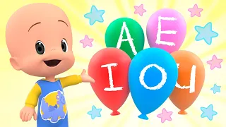 Balloons Vowels | Baby Shark Balloons | Cleo & Cuquin | Kids Learning