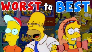 Seasons 1-10 of The Simpsons from WORST TO BEST