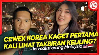 🔴🇮🇩CULTURE SHOCK CEWEK KOREA LIHAT KELILING TAKBIRAN INDONESIA.! TRADISI INI HANYA INDONESIA.?