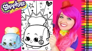 Coloring Shopkins Toasty Pop GIANT Coloring Page Crayola Crayons | KiMMi THE CLOWN