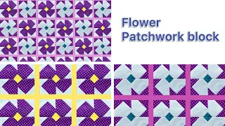 Easy Patchwork Block for Beginners Patchwork Quilt Patterns Flower Patchwork Design