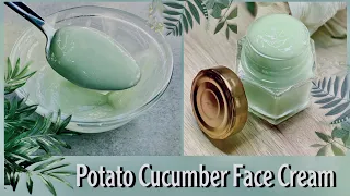 Homemade potato cucumber face cream for pigmentation, dark spots and to get fairer skin.