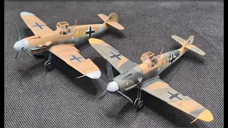 Eduard 1/72 scale Messerschmitt 109F Side by side build