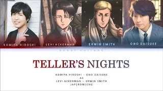 Teller's Nights - Levi&Erwin/Kamiya Hiroshi&Ono Daisuke (Color Code Lyrics, JAP|ROM|ENG)