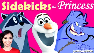 Draw Disney Sidekick as Pretty Princess: New Art Challenge | Mei Yu Fun2draw + Fan Coloring Showcase