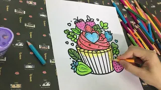 Instructions for painting cake themed paintings part 67