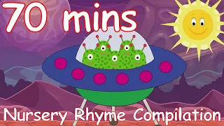 5 Little Men In A Flying Saucer! And lots more Nursery Rhymes! 70 minutes!