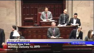 New York State Senate Session - 01/12/15