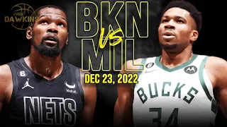 Brooklyn Nets vs Milwaukee Bucks Full Game Highlights | December 23, 2022 | FreeDawkins