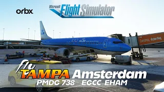 MSFS Live | FlyTampa Amsterdam | PMDG 738 | EGCC-EHAM