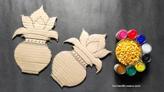 Beautiful Diwali Wall Hanging Making With Cardboard | Diwali Decoration Ideas