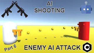 Unity Enemy Ai Attack - Enemy Ai Attack the Player-Unity Tutorial-( Enemy Ai Shooting the Attacking)