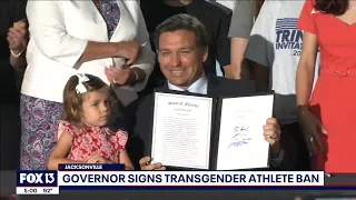 Florida governor signs transgender sports bill on first day of Pride Month