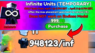 I Bought INFINITE UNITS in APRIL FOOLS Update! (Toilet Tower Defense)