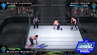 Brock Lesnar Vs John Cena Vs Roman Reigns - Triple Threat | WWE HCTP