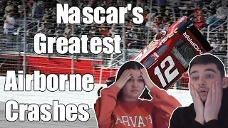 British Couple Reacts to NASCAR'S Greatest AIRBORNE CRASHES