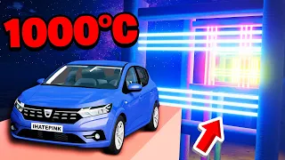 Dacia SANDERO vs LASERE DE 1000 DE GRADE CELSIUS *EXPLOZIE*