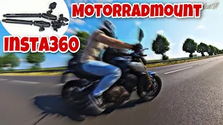 Insta360 Motorrad Mount und Invisible Stick mit der ONE X3 - Test