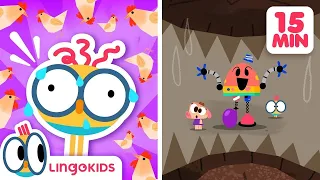 BABY BOT knows DINOSAURS 🦖 + More Cartoons for Kids | Lingokids