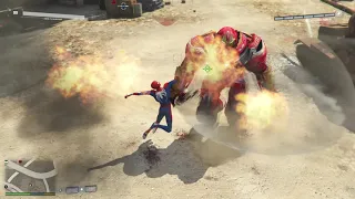 Spider-Man vs Hulkbuster - GTA 5 Spider-Man mod - CocoBibu